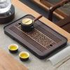 Khay Trà Gỗ Hai Lớp Thoát Nước, Chống ẩm, Hoa Văn Khắc Sang Trọng, Tết 2.026 - 65.000 VND 4