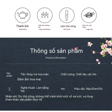 Khay Trà Kungfu Tử Sa Trung Quốc - Đơn Giản, Tiện Dụng, Trữ Nước, Dùng Cho Bàn Trà 7