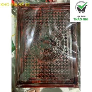 Khay trà lá sen vàng nhựa giả gỗ sang trọng - Giá giảm 53.000đ, chất liệu bền đẹp 9 Khay trà lá sen vàng nhựa giả gỗ sang trọng - Giá giảm 53.000đ, chất liệu bền đẹp 9
