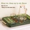 Khay trà & ly 2 lớp acrylic cứng cáp, kèm hộp đựng trà cafe đa năng - Giá 125.000đ 3