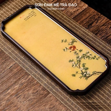 Khay Trà Mặt Sứ Độc Ẩm Họa Tiết Cây Mai 30x13cm - Giá chỉ 268.000₫