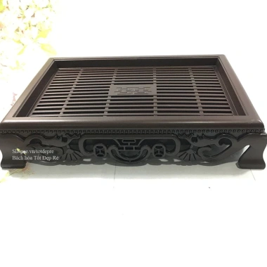 Khay trà nhựa giả gỗ họa tiết cổ truyền Song Long – Giá ưu đãi 64.880đ, chính hãng, chất lượng cao 5