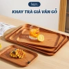 Khay Trà Nhựa Giả Vân Gỗ - Decor Bàn Trà, Đựng Đồ Ăn và Trái Cây, Giá 46.000đ
