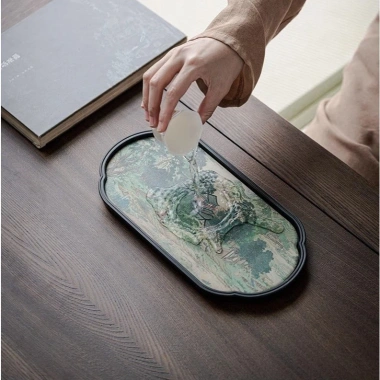 Khay Trà Thuyền Sứ Họa Tiết Đẹp Mắt - Phù Hợp Bàn Trà Đạo Dáng Oval, Giá 86.000₫ 9 Khay Trà Thuyền Sứ Họa Tiết Đẹp Mắt - Phù Hợp Bàn Trà Đạo Dáng Oval, Giá 86.000₫ 9
