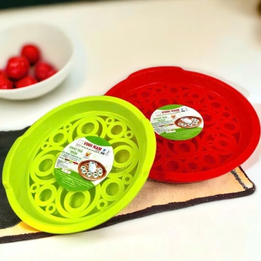 Khay Trà Tròn Vinh Nam Nhựa Cao Cấp Đựng Ấm Trà, Trái Cây, Ly Tách Giá Ưu Đãi 26.000 VND