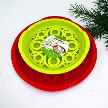 Khay Trà Tròn Vinh Nam Nhựa Cao Cấp Đựng Ấm Trà, Trái Cây, Ly Tách Giá Ưu Đãi 26.000 VND