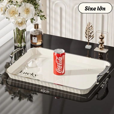 Khay Trà Úp Ly Cốc Decor HERO mạ bạc, quai cầm, đĩa đựng trái cây bánh kẹo nhựa ABS cao cấp – 67.000₫ 9