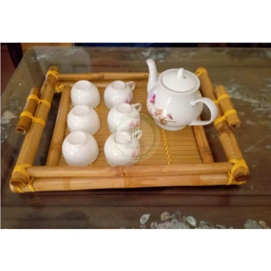 Khay tre đựng trà 3 size, 2 màu tự nhiên – Bền chắc, đẹp, giảm giá 81.000₫