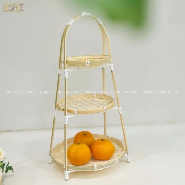Khay Tre Tầng Đựng Bánh Mứt Hạt Dưa Trang Trí Tết Chụp Ảnh URSPACE 49.000₫