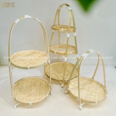 Khay Tre Tầng Đựng Bánh Mứt Hạt Dưa Trang Trí Tết Chụp Ảnh URSPACE 49.000₫