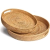 Khay Tròn Bamboo Mây Size 35 - Khay Trà Bánh Tay Cầm Trang Trí Tết 2.026 Giá 230k