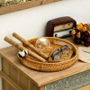 Khay Tròn Bamboo Mây Size 35 - Khay Trà Bánh Tay Cầm Trang Trí Tết 2.026 Giá 230k 5