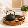 Khay Tròn Đựng Đồ ECOHUB Bằng Mây Khay Trà Bánh Tay Cầm Trang Trí Tết 2.026 Giá 200.485 VND
