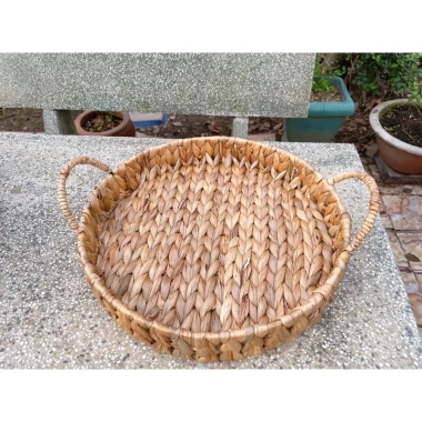 Khay Tròn Lục Bình Đa Năng Tay Cầm - Đựng Trái Cây, Giỏ Quà Tết Vintage 95.000₫