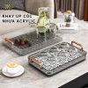 Khay úp cốc ly & trà acrylic cao cấp, chịu nhiệt, sang trọng phòng khách - 119k