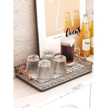 Khay úp cốc ly & trà acrylic cao cấp, chịu nhiệt, sang trọng phòng khách - 119k