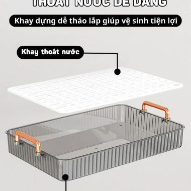 Khay úp cốc ly & trà acrylic Gobi – Chịu nhiệt, dễ vệ sinh, sang trọng phòng khách – 45k 4