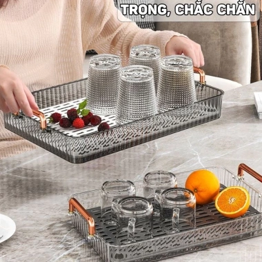 Khay úp cốc ly & trà acrylic Gobi – Chịu nhiệt, dễ vệ sinh, sang trọng phòng khách – 45k 6