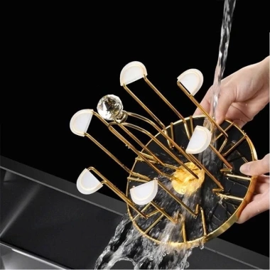 Khay Úp Cốc Ly Xoay Tròn Inox Sang Trọng Phong Cách Hoàng Gia - 189.000đ