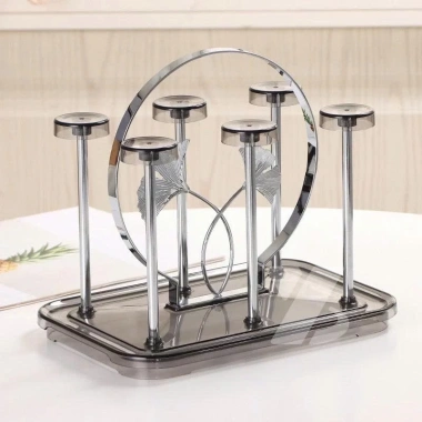 Khay Úp Cốc Ly Xoay Tròn Inox Sang Trọng Phong Cách Hoàng Gia - 189.000đ