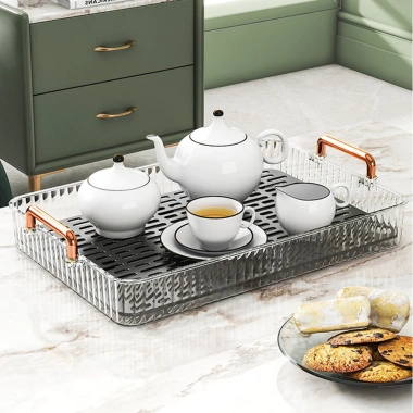 Khay úp cốc và khay trà acrylic cao cấp SOHA - Chịu nhiệt, dễ vệ sinh, 99.000₫