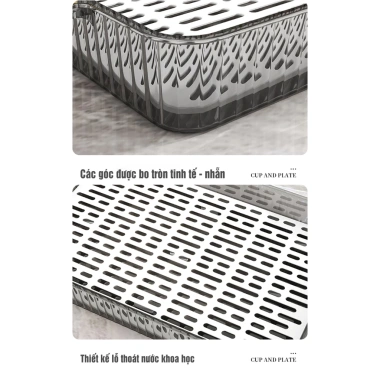 Khay úp ly cốc 2 lớp tay cầm nhựa PET nguyên sinh - Tiết kiệm, bền bỉ, giá chỉ 87.080₫