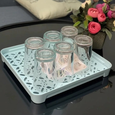Khay Úp Ly Doremon 5.658 Nhựa Việt Nhật - Lưới Thoát Nước, Để Ấm Chén, Giá 34.000đ 2