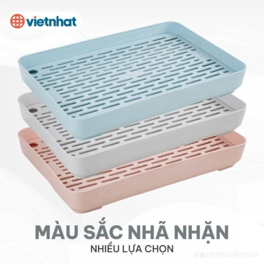 Khay Úp Ly Doremon 5.658 Nhựa Việt Nhật - Lưới Thoát Nước, Để Ấm Chén, Giá 34.000đ 4