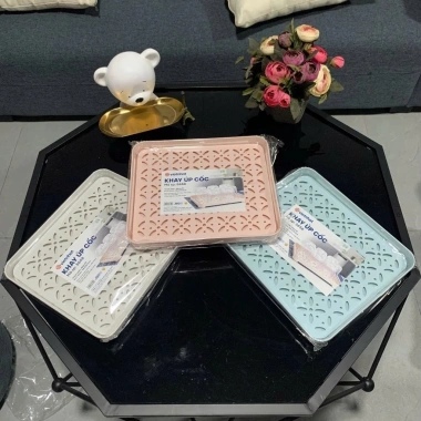 Khay Úp Ly Doremon 5.658 Nhựa Việt Nhật - Lưới Thoát Nước, Để Ấm Chén, Giá 34.000đ 7