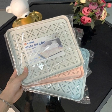 Khay Úp Ly Doremon 5.658 Nhựa Việt Nhật - Lưới Thoát Nước, Để Ấm Chén, Giá 34.000đ 8