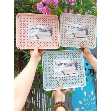 Khay Úp Ly Doremon 5.658 Nhựa Việt Nhật - Lưới Thoát Nước, Để Ấm Chén, Giá 34.000đ 9