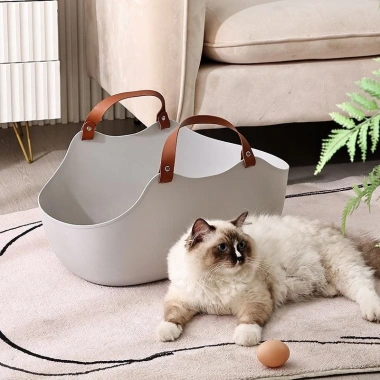 Khay vệ sinh mèo gấp gọn 2 trong 1, vừa khay vừa ổ, du lịch dễ rửa, PE an toàn, giá 511.843 VND