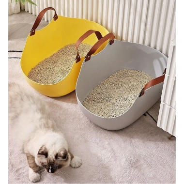 Khay vệ sinh mèo gấp gọn 2 trong 1, vừa khay vừa ổ, du lịch dễ rửa, PE an toàn, giá 511.843 VND