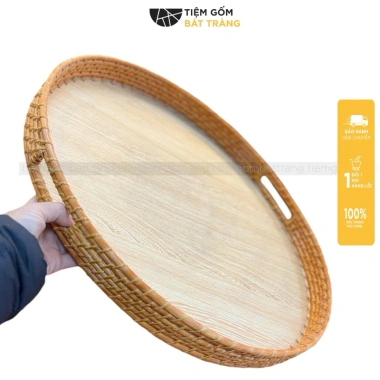 Khay Viền Mây 45-55cm Bộ Bát Đĩa Hoa Mặt Trời Đựng Cúng Gia Tiên Giá ưu đãi 290k 4