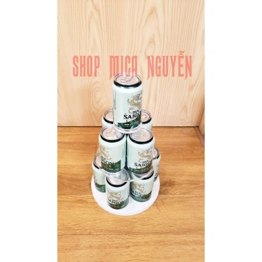 Khay xep thap nuoc ngot, thap bia 3 tang 2 tang - Ban tho Mica Nguyen, 50.000đ