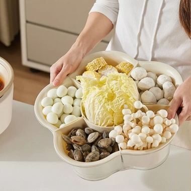 Khay YERZ đa năng, đĩa trái cây khô rỗng hình cánh hoa xoay được - Tiệc gia đình 208.780 VND 6 Khay YERZ đa năng, đĩa trái cây khô rỗng hình cánh hoa xoay được - Tiệc gia đình 208.780 VND 6