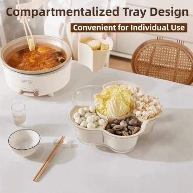 Khay YERZ đa năng, đĩa trái cây khô rỗng hình cánh hoa xoay được - Tiệc gia đình 208.780 VND