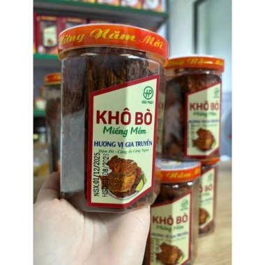 Khô Bò Miếng Lớn Nguyên Chất Đóng Hũ 200-500g - Vị Truyền Thống, Giá Giảm 139k