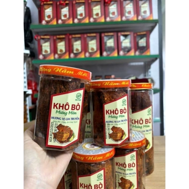 Khô Bò Miếng Lớn Nguyên Chất Đóng Hũ 200-500g - Vị Truyền Thống, Giá Giảm 139k