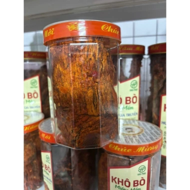 Khô Bò Miếng Lớn Nguyên Chất Đóng Hũ 200-500g - Vị Truyền Thống, Giá Giảm 139k