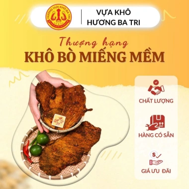 Khô Bò Nguyên Miếng Cao Cấp 1KG - Giòn và Mềm, Loại 1, Giảm Giá 180.000 VND 2