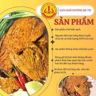 Khô Bò Nguyên Miếng Cao Cấp 1KG - Giòn và Mềm, Loại 1, Giảm Giá 180.000 VND 4