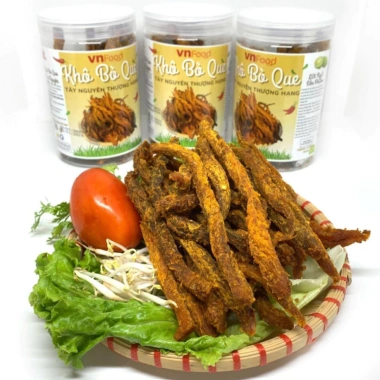 Khô Bò Que Tây Nguyên Chuẩn Vị ATTP 300-500g - Giảm Giá 170k | VnFood 6
