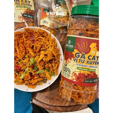 Khô Gà Cay Tứ Xuyên Nồng Bùng - Đồ Ăn Vặt VN-FOODS Dạng Hũ Giá 51,000 VND 2 Khô Gà Cay Tứ Xuyên Nồng Bùng - Đồ Ăn Vặt VN-FOODS Dạng Hũ Giá 51,000 VND 2