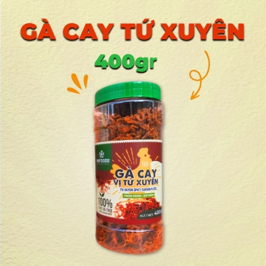 Khô Gà Cay Tứ Xuyên Nồng Bùng - Đồ Ăn Vặt VN-FOODS Dạng Hũ Giá 51,000 VND