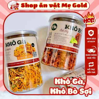 Khô gà & khô bò vị ngon khó cưỡng - Lon pet 200g, giảm giá 39.999đ (giá gốc 49.529đ)