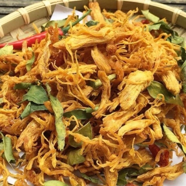 Khô gà lá chanh 1kg Đặc biệt - Ngon, giòn, giảm 21% tại KingFood Đồ Ăn Vặt