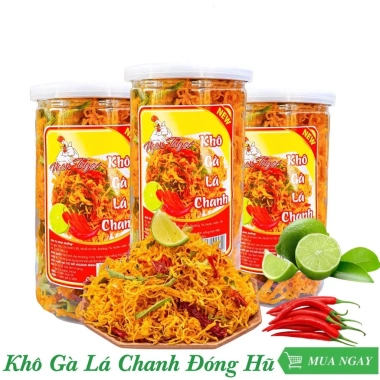 Khô gà lá chanh 450g - Loại 1 ngon, giảm giá 10k, giá 50.000đ, hàng gia bảo