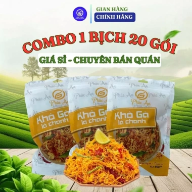 Khô Gà Lá Chanh 50g + Ức Gà Tươi – Combo Giá Sỉ Cho Quán, Ăn Vặt Hot, Giá Chỉ 149k