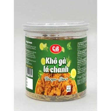 Khô Gà Lá Chanh C&B - Món ăn vặt tiện lợi, thơm ngon, 100g-300g, giá chỉ 46.325đ